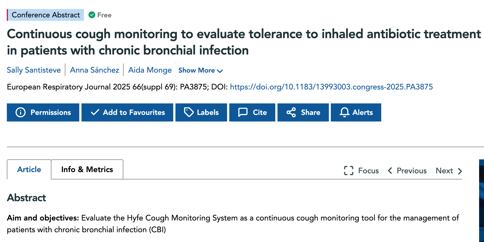 Continuous cough monitoring to evaluate tolerance to inhaled antibiotic treatment in patients with chronic bronchial infection