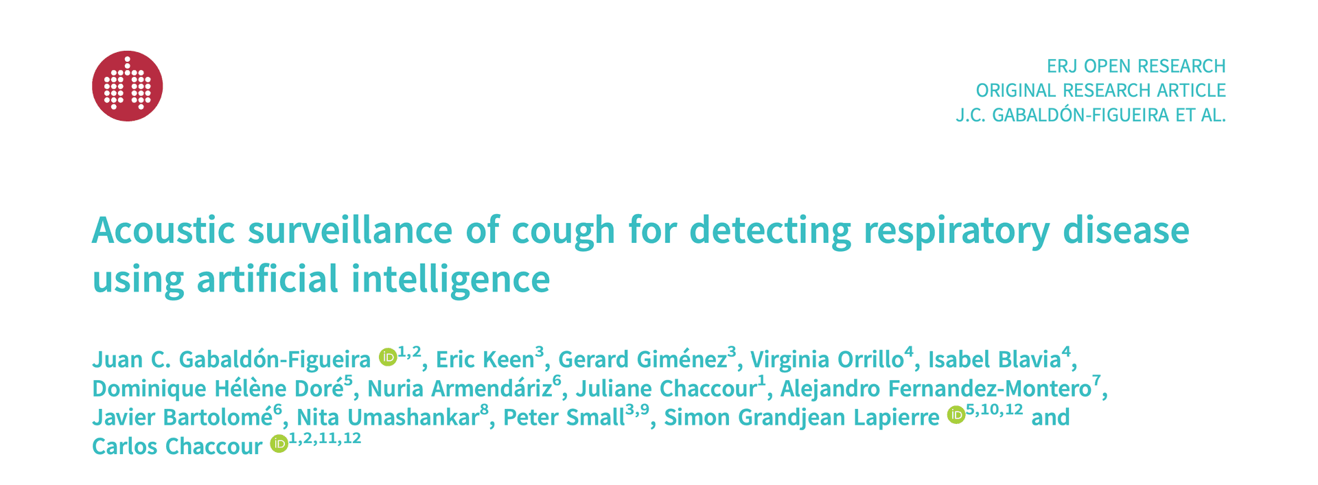 Acoustic surveillance of cough for detecting respiratory disease using artificial intelligence