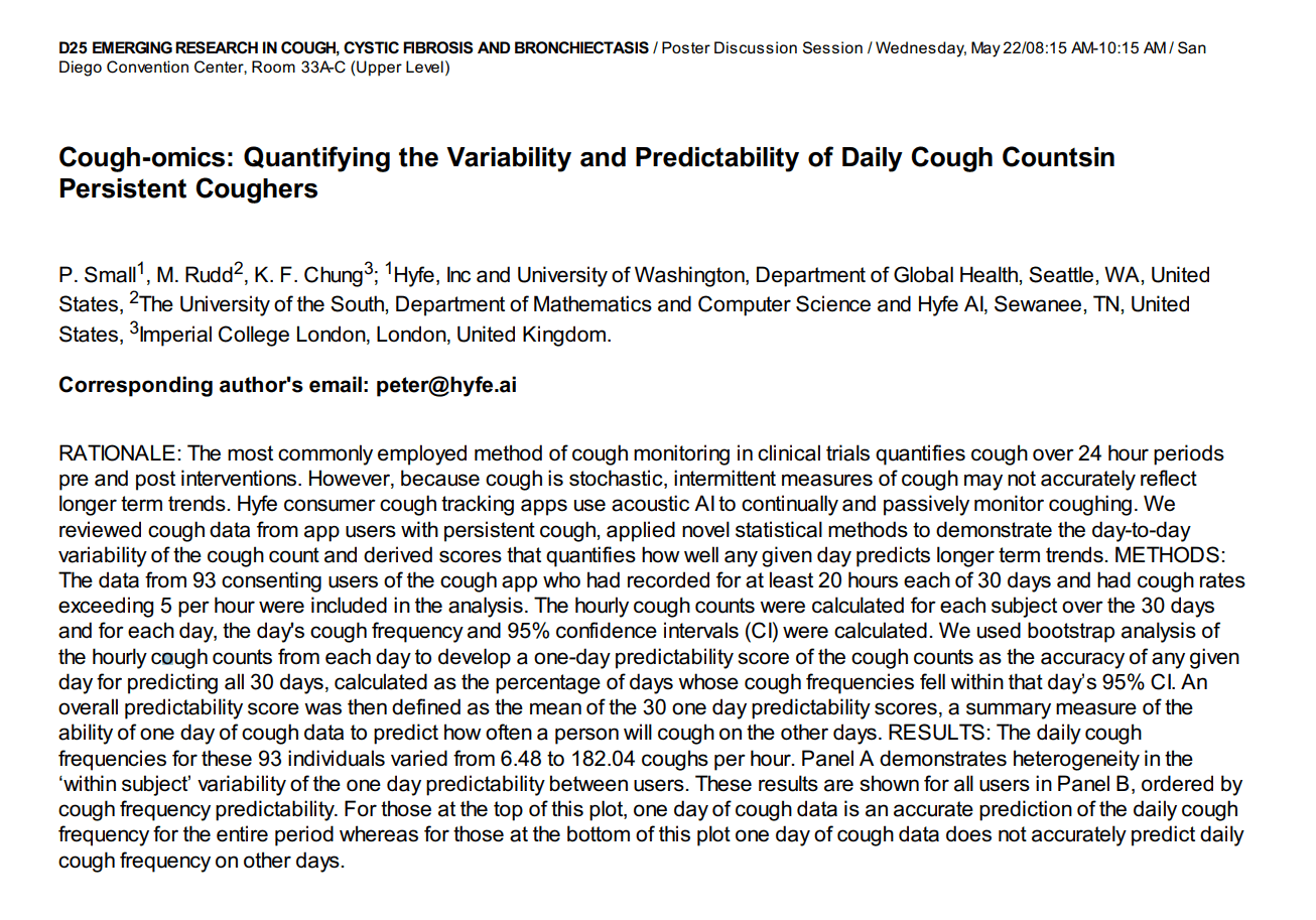 Image resource about ATS 2024: Cough-omics: Quantifying the Variability and Predictability of Daily Cough Countsin Persistent Coughers}