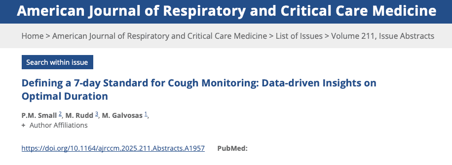 Image resource about ATS 2025: Defining a 7-day Standard for Cough Monitoring: Data-driven Insights on Optimal Duration}