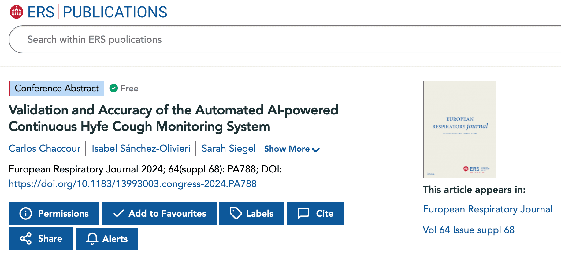 Image resource about ERS 2024: Validation and Accuracy of the Automated AI-powered Continuous Hyfe Cough Monitoring System}